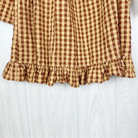 ASOS | Gingham Ruffle Baby Doll Mini Dress Size 4 - Picture 9 of 12